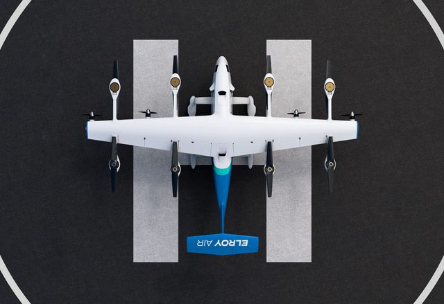 Render of Chaparral aircraft with LCI livery from above.