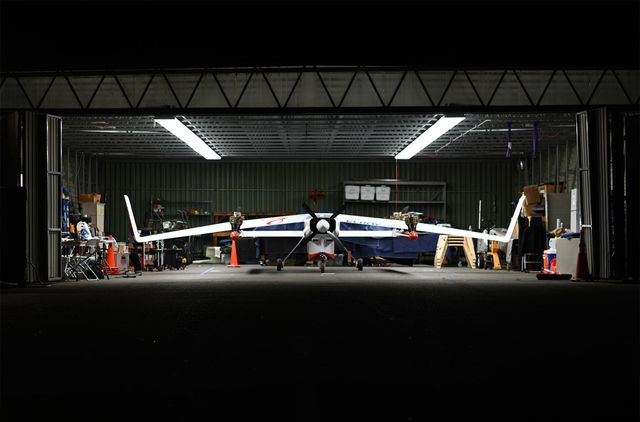 Elroy Air Chaparral in the hangar at McMillan Airfield, Camp Roberts, CA.