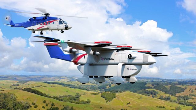 Artist rendering of Elroy Air Chaparral with Bristow Livery. Chaparral will carry up to 300 pounds (136kg) of cargo over a 300-mile (482 km) range with its hybrid-electric powertrain and simple, redundant vertical and forward-flight propulsors. Bristow will leverage its 70+ years of aviation expertise to move time-sensitive cargo for logistics, healthcare and energy applications. Elroy Air expects to deliver 100 autonomous-flight Chaparral VTOL aircraft to Bristow.